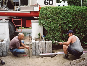 Gartengestaltung, Pflasterarbeiten